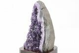 Amethyst Cluster With Wood Base - Uruguay #199984-2